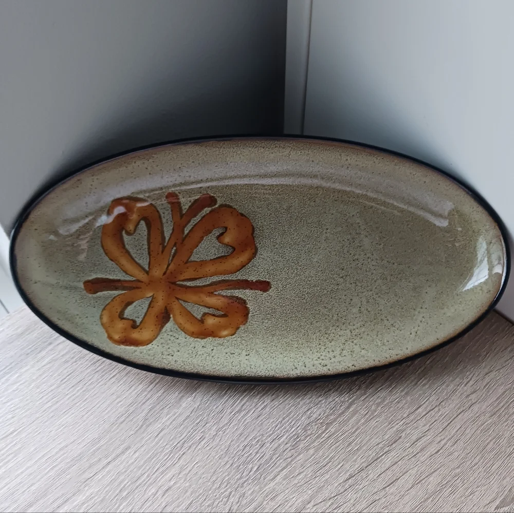🌷 Pier 1 Kioko Oval Stoneware Serving Platter